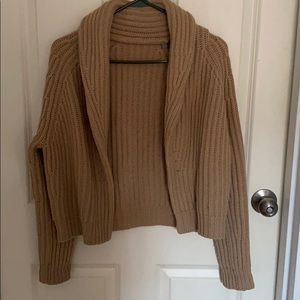 Vince Ribbed Shawl Collar Cardigan